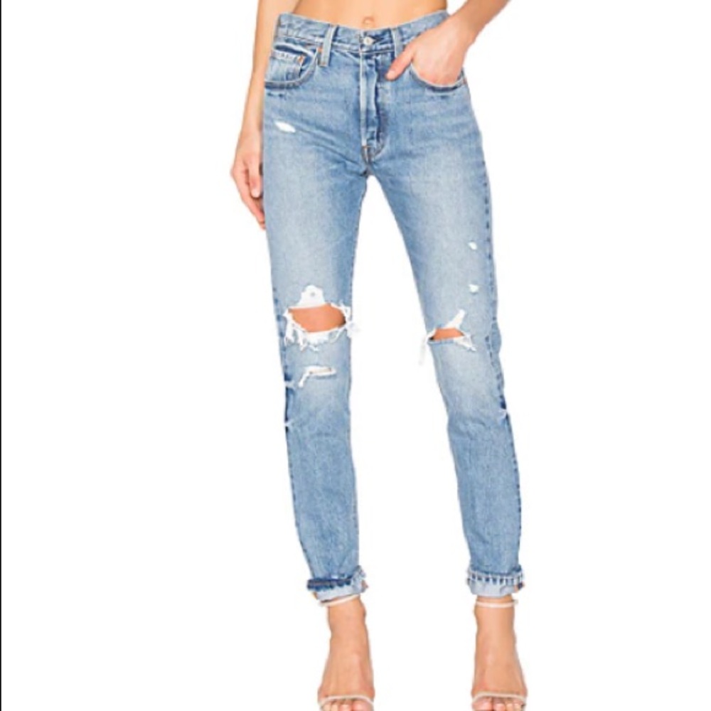 Levi’s 501 skinny jeans (old hangouts)